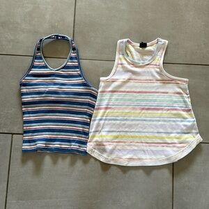 Girls 2 pack tank tops (strips)